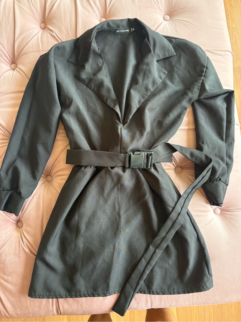 Black Belted Blazer Dress